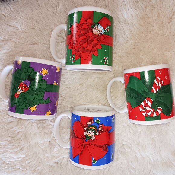 "All Wrapped Up!" Theme Limited Edition Mugs. Never been used! - Picture 2 of 5